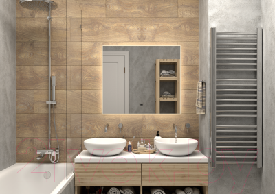 Зеркало Континент Trezhe Led 80x70 (с бесконтактным сенсором)