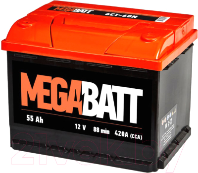 Автомобильный аккумулятор Mega Batt Batt R+ 420A / 6СТ-55АзЕ - фото