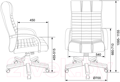 Кресло офисное Бюрократ KB-10 WALNUT