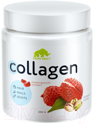 Комплексная пищевая добавка Prime Kraft Коллаген Collagen фисташки-личи - фото