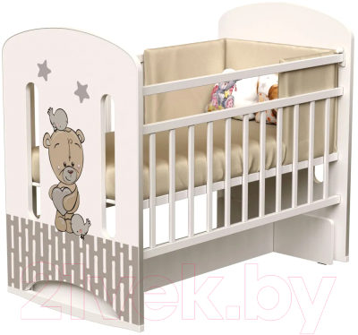 Детская кроватка VDK Love Me колесо-качалка с маятником - фото