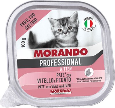 Влажный корм для кошек Morando Паштет для котят с телятиной и печенью / 04010 - фото