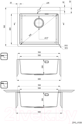Мойка кухонная Deante ZPO 010B
