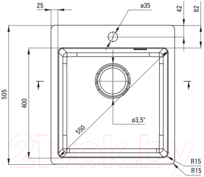 Мойка кухонная Deante ZPO 010A