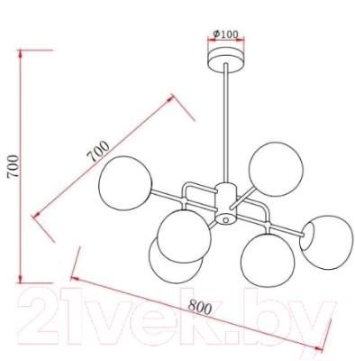 Люстра Rivoli Geba 4077-306 / Б0047338