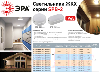Светильник ЖКХ ЭРА SPB-202-0-65K-008 / Б0047618
