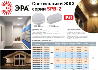 Светильник ЖКХ ЭРА SPB-201-0-65K-012 / Б0047620