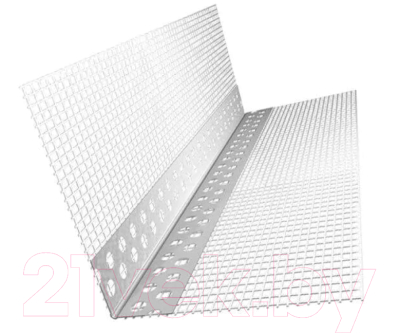 Уголок штукатурный Profigips ПВХ Перфорированный с сеткой 100x150x2500