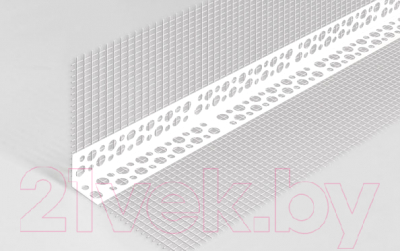 Уголок штукатурный Profigips ПВХ Перфорированный с сеткой 100x150x2500