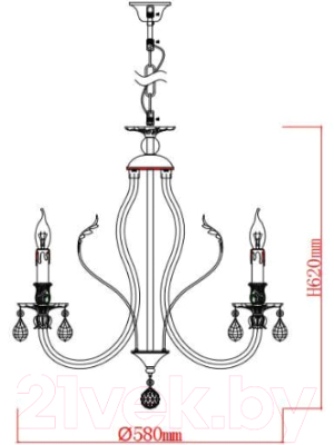 Люстра Rivoli Melanie 1020-206 / Б0047907