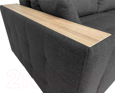 Диван угловой ФорестДекоГрупп Милан 2 левый (Lux 18, рогожка антрацит)