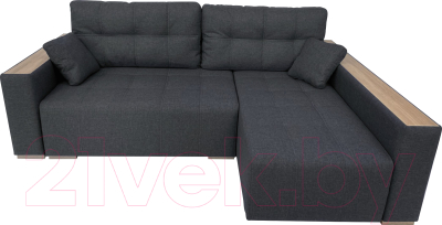Диван угловой ФорестДекоГрупп Милан 2 левый (Lux 18, рогожка антрацит)