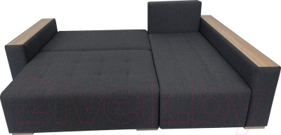 Диван угловой ФорестДекоГрупп Милан 2 левый (Lux 18, рогожка антрацит)