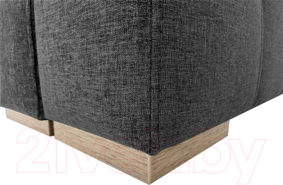 Диван угловой ФорестДекоГрупп Милан 2 левый (Lux 18, рогожка антрацит)