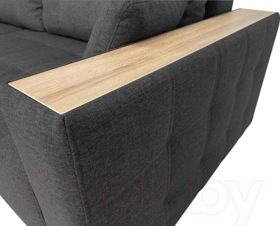 Диван угловой ФорестДекоГрупп Милан 2 правый (Lux 18, рогожка антрацит)