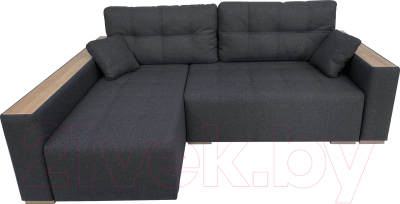 Диван угловой ФорестДекоГрупп Милан 2 правый (Lux 18, рогожка антрацит)