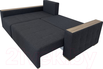 Диван угловой ФорестДекоГрупп Милан 2 правый (Lux 18, рогожка антрацит)