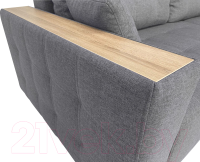 Диван угловой ФорестДекоГрупп Милан 2 левый (Lux 05, рогожка светло-серый)