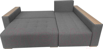 Диван угловой ФорестДекоГрупп Милан 2 левый (Lux 05, рогожка светло-серый)