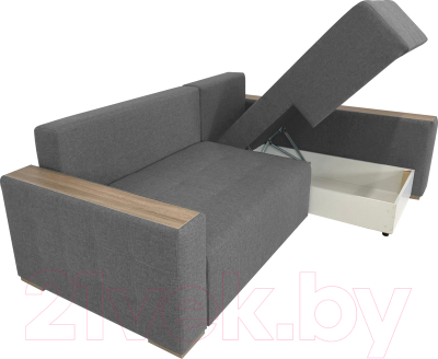 Диван угловой ФорестДекоГрупп Милан 2 левый (Lux 05, рогожка светло-серый)