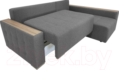 Диван угловой ФорестДекоГрупп Милан 2 левый (Lux 05, рогожка светло-серый)