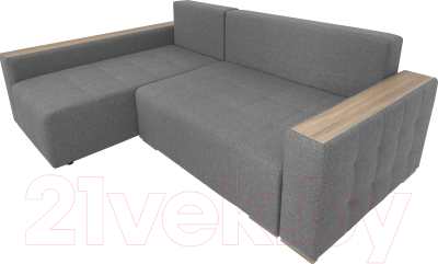 Диван угловой ФорестДекоГрупп Милан 2 правый (Lux 05, рогожка светло-серый)