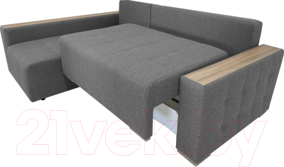 Диван угловой ФорестДекоГрупп Милан 2 правый (Lux 05, рогожка светло-серый)