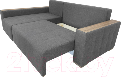 Диван угловой ФорестДекоГрупп Милан 2 правый (Lux 05, рогожка светло-серый)