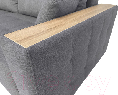 Диван угловой ФорестДекоГрупп Милан 2 правый (Lux 05, рогожка светло-серый)