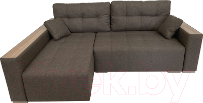 Диван угловой ФорестДекоГрупп Милан 2 правый (Lux 19, рогожка коричневый)