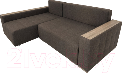 Диван угловой ФорестДекоГрупп Милан 2 правый (Lux 19, рогожка коричневый)