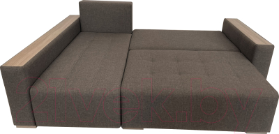 Диван угловой ФорестДекоГрупп Милан 2 правый (Lux 19, рогожка коричневый)