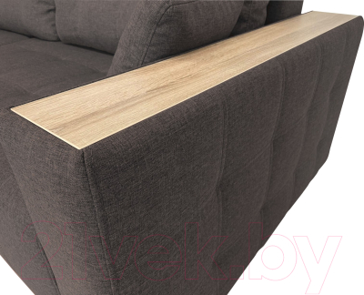 Диван угловой ФорестДекоГрупп Милан 2 правый (Lux 19, рогожка коричневый)