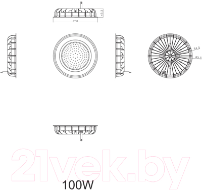 Светильник для подсобных помещений ЭРА SPP-402-0-50K-100 / Б0046668