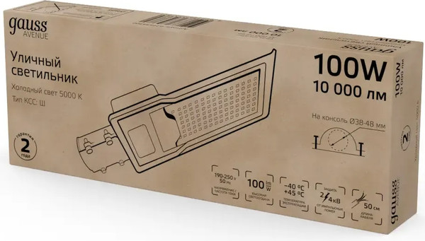 Светильник уличный Gauss 629534300