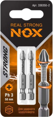 Набор бит Nox Strong Torsion E6.3 Ph3-50 / 336350-2 - фото