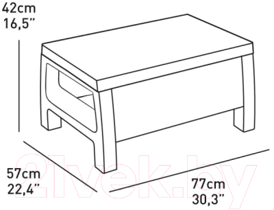 Кофейный столик садовый Keter Corfu Table / 241722 (капучино)