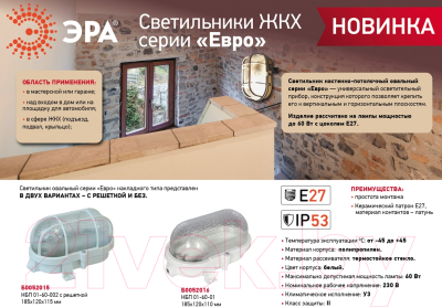 Светильник ЖКХ ЭРА Гранат / Б0052015