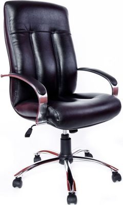 Кресло офисное Деловая обстановка Даллас Хром СХН кожа - фото