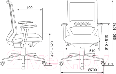 Кресло офисное Бюрократ MC-611N