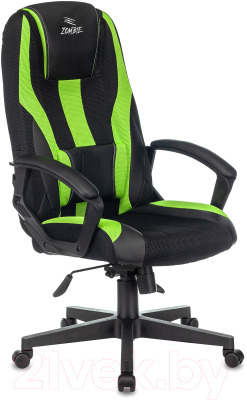 Кресло геймерское Бюрократ Zombie 9 (черный/зеленый) - фото