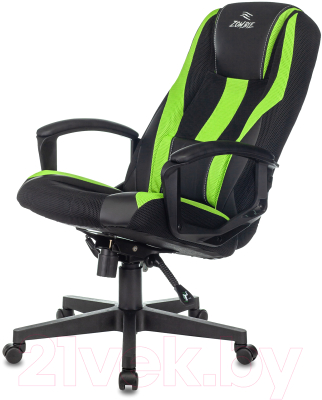 Кресло геймерское Бюрократ Zombie 9 (черный/зеленый)