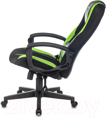 Кресло геймерское Бюрократ Zombie 9 (черный/зеленый)
