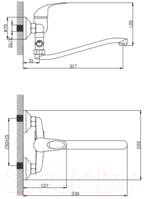 Смеситель Diadonna D21-150