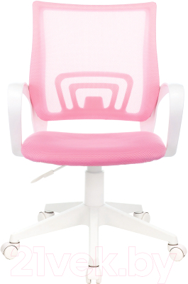 Кресло офисное Бюрократ CH-W 695NLT (розовый TW-06A TW-13A сетка/ткань крестовина/пластик белый)