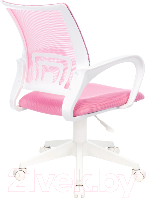 Кресло офисное Бюрократ CH-W 695NLT (розовый TW-06A TW-13A сетка/ткань крестовина/пластик белый)