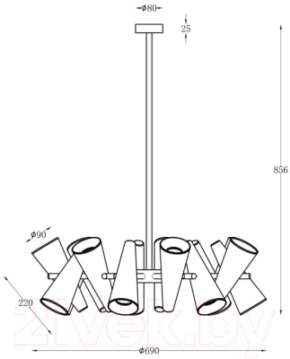 Люстра Maytoni Giro MOD095PL-14BS