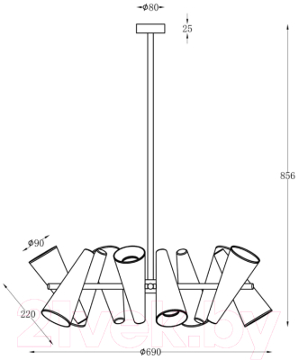 Люстра Maytoni Giro MOD095PL-10BS
