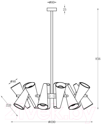 Люстра Maytoni Giro MOD095PL-14W