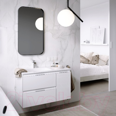 Тумба с умывальником Aqwella Malaga 90 L / ACC0109LW